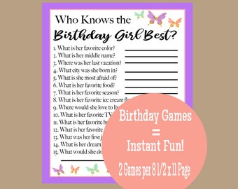 birthday party games etsy