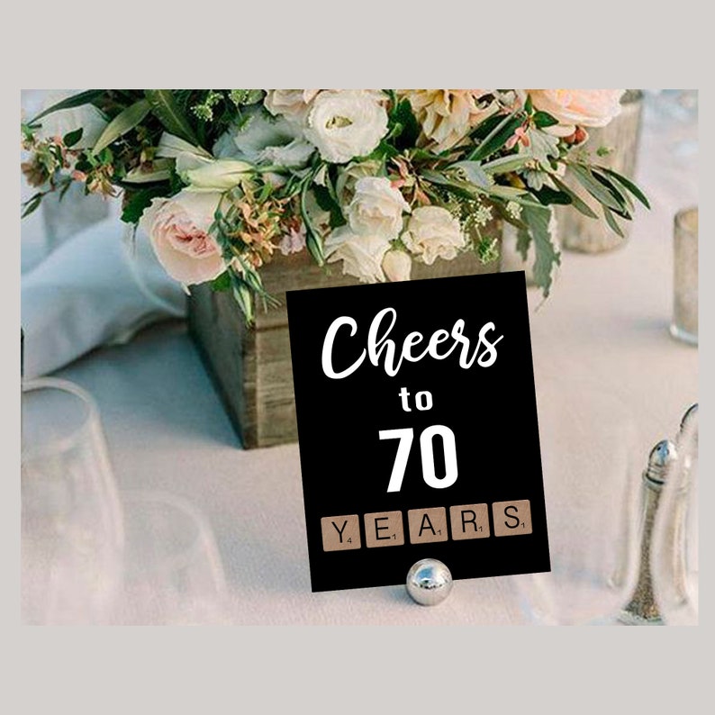 70th Birthday Printable 4x6 Table Party Signs 70 Birthday | Etsy