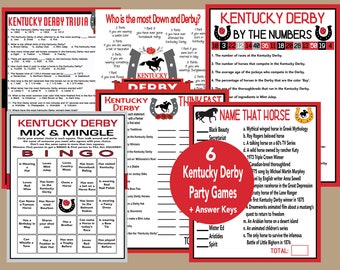 Kentucky Derby Games for Party, Kentucky Derby Trivia Games, Kentucky Derby Seniors Games, Fun Games for Kentucky Derby Event