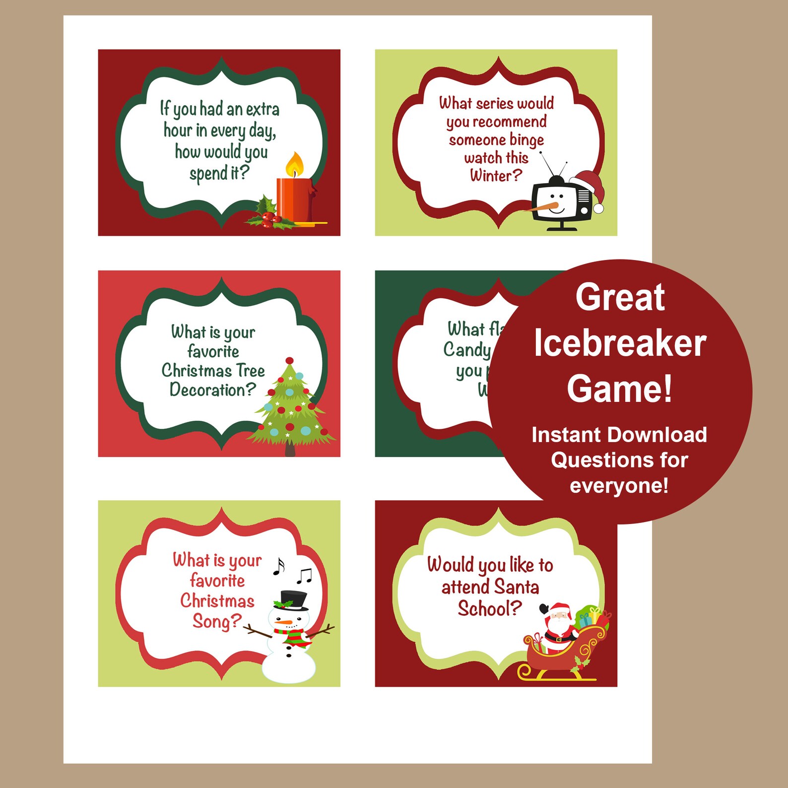 Christmas Conversation Starters Funny 