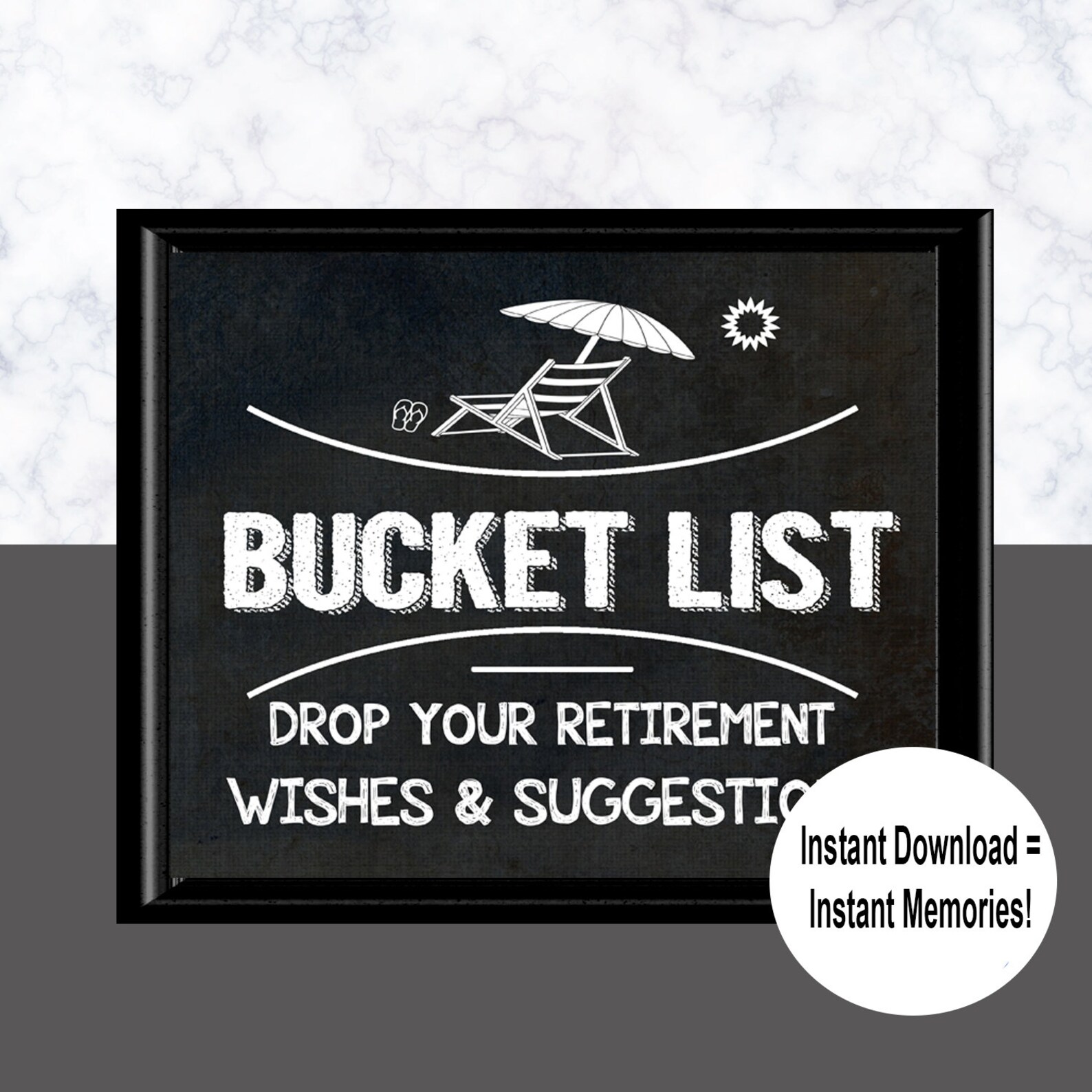 Bucket List Suggestions Sign Retirement Chalkboard Style Etsy