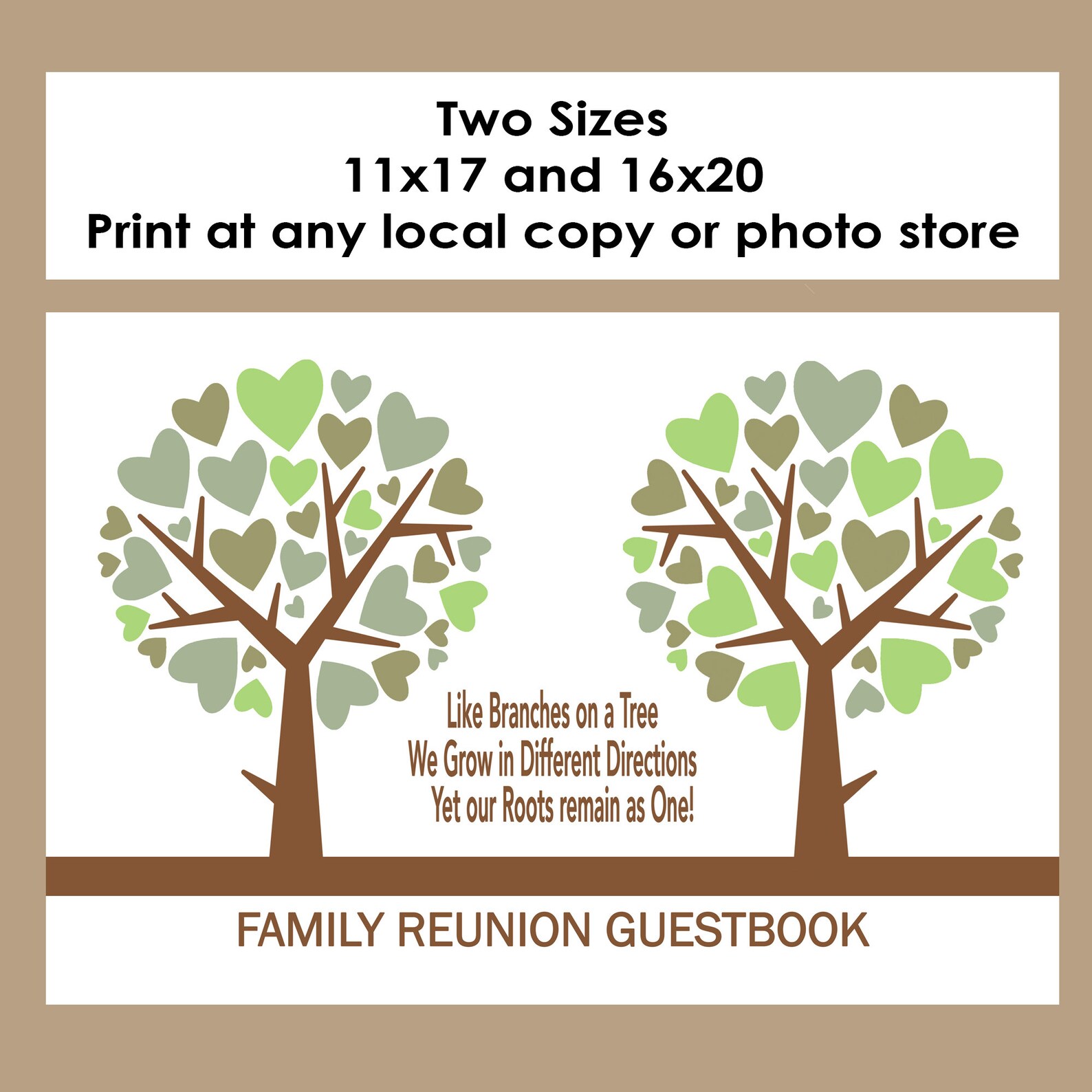 Family Reunion Guest Book Family Reunion Ideas Instant | Etsy