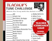 Teacher Trivia Music Game, Teacher Icebreaker Game, Teacher Retirement Game, Printable Teacher Appreciation Music Activity