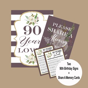 Fiesta de cumpleaños número 90, 90 años amado, compartir un cumpleaños de memoria, signos de cumpleaños número 90, recuerdos de cumpleaños número 90, cumpleaños de 1930, descarga instantánea