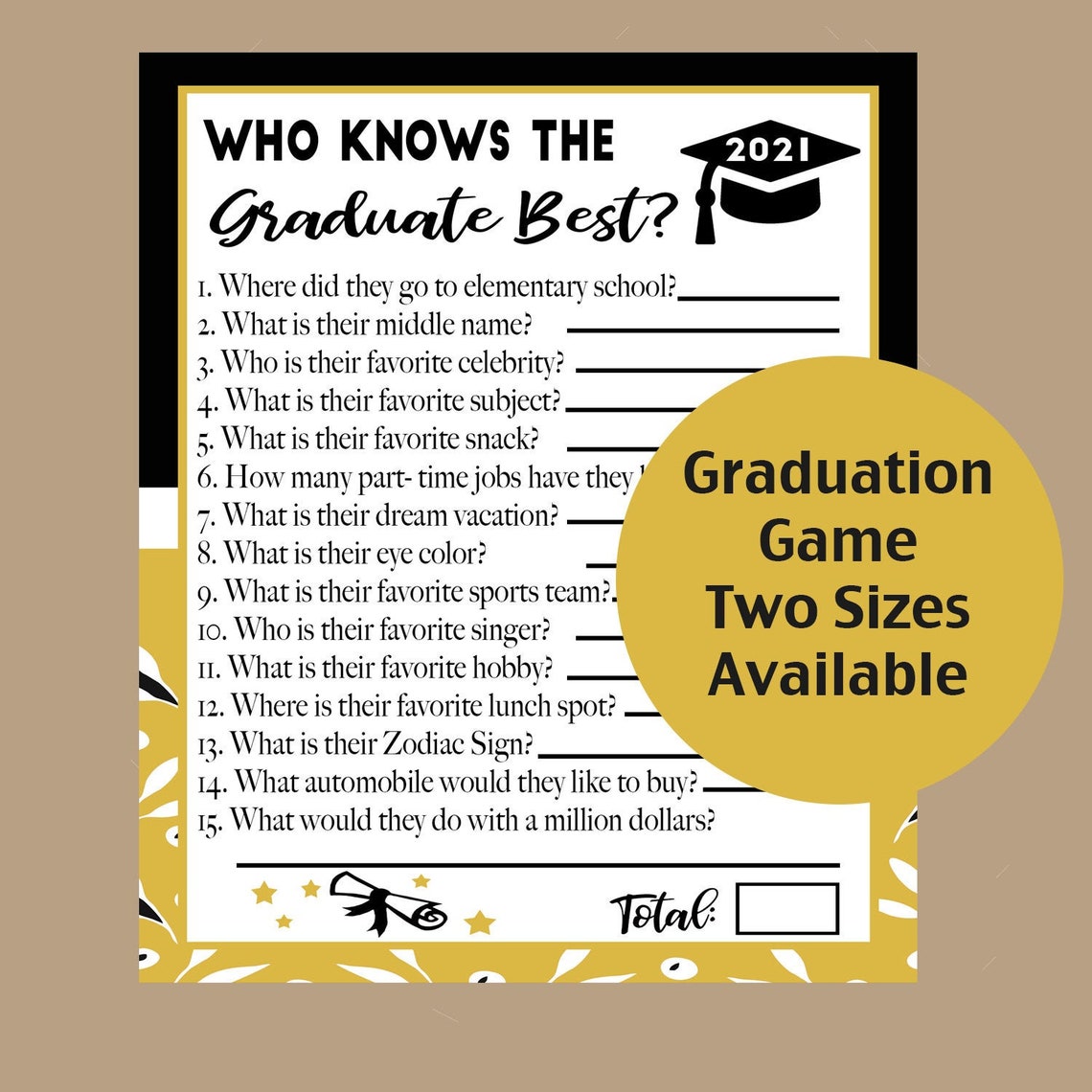 graduation game 2021 graduation party who knows the graduate etsy