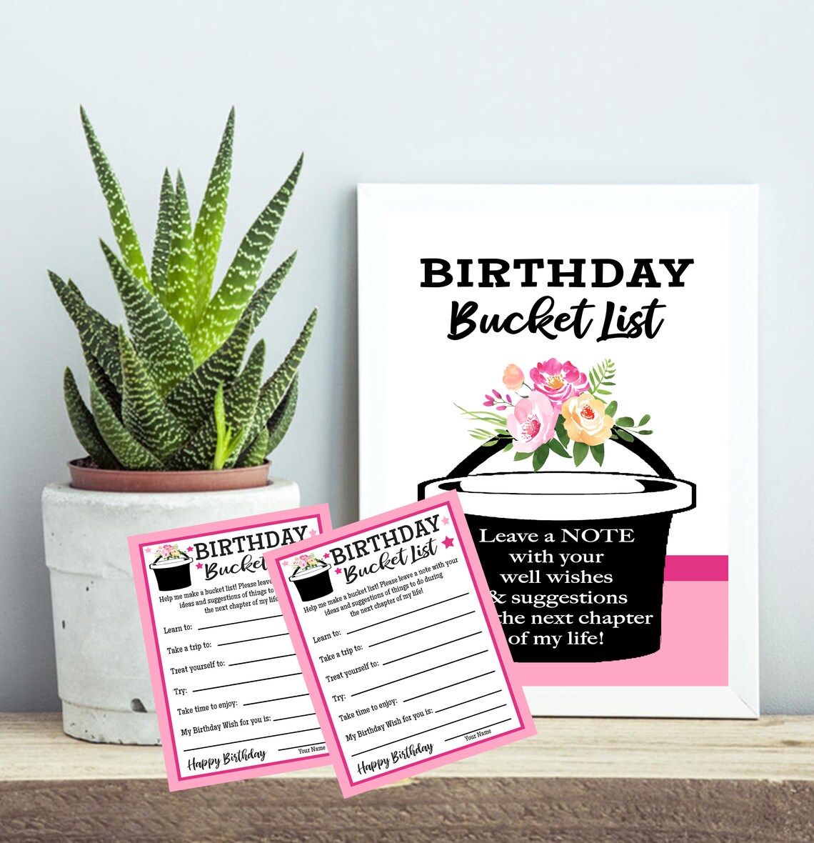 Bucket List Birthday Suggestions Birthday Bucket List Poster Etsy