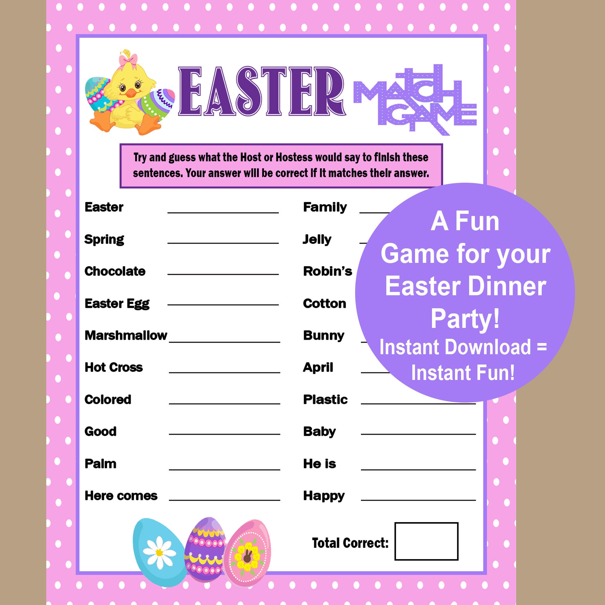 Easter Game Fun Family Easter Games Teen Easter Games Etsy