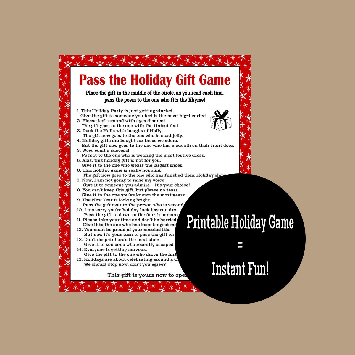 Gift game the pass