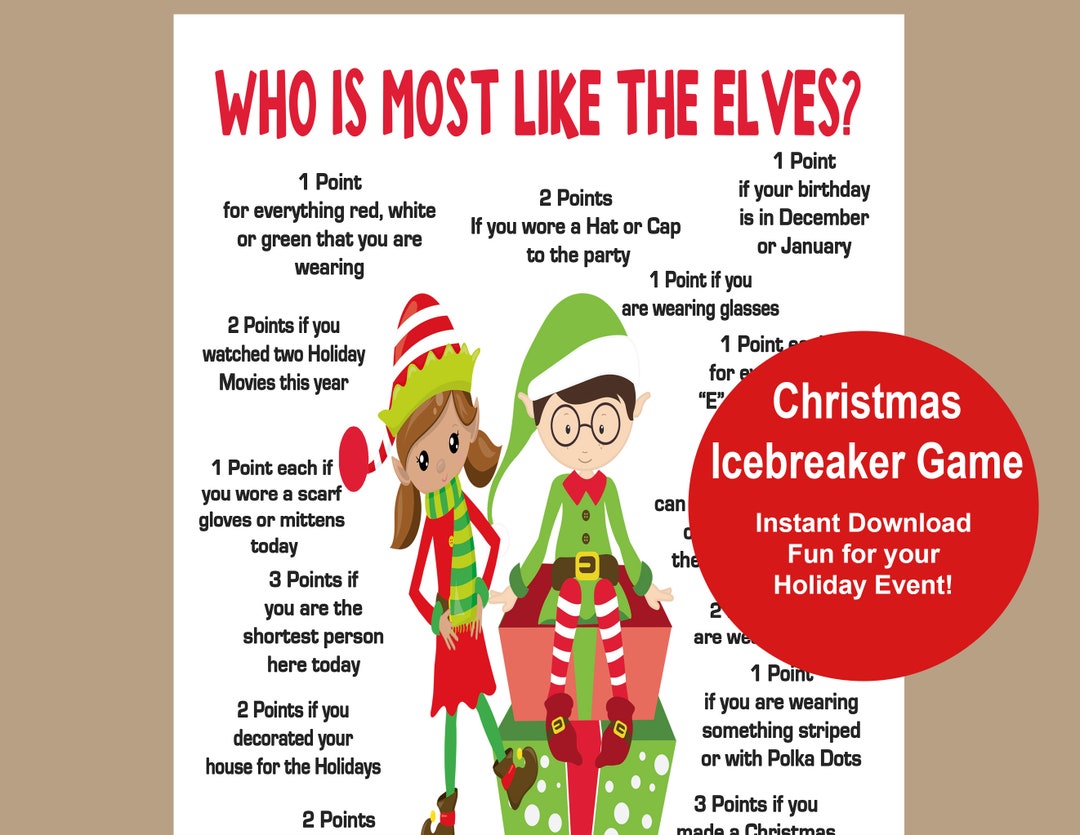 Christmas Game for Kids, Tweens, Teens, Holiday Game, Fun Group Game