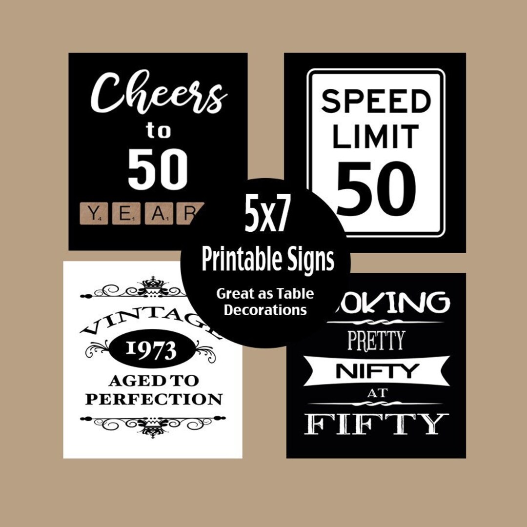 50th Birthday Table Decorations 50th Birthday Decor 50th - Etsy