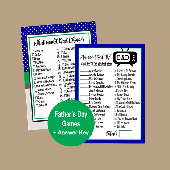 Download Father S Day Games Father S Day 2021 Dad Games Grandpa Games Father S Day Party Father S Day Decor Instant Download