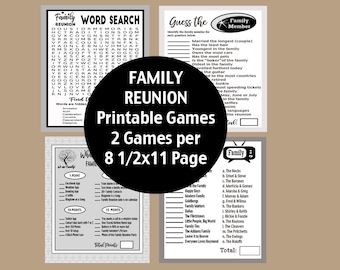 Family Reunion, Family Reunion Games, Whats on your phone game, Family Reunion Picnic, TV Family Game, Find the Guest Game, Instant Download