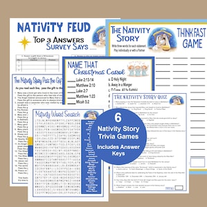 The Nativity Story Trivia Games, The Christmas Story Trivia Games, Christmas Church Games, Youth Group Trivia Games, Christian Games