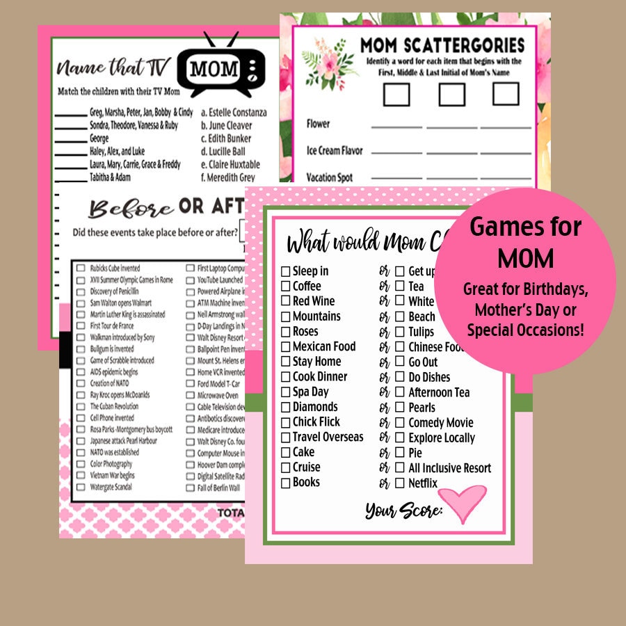 29 Best Mother's Day Games - Free and Fun Games to Play With Mom