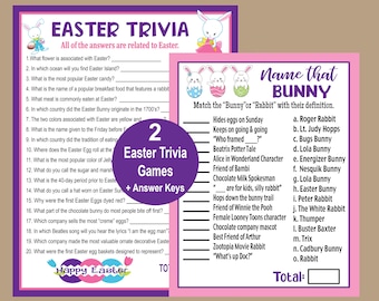 Easter Trivia Games, Easter Family Games, Icebreaker Games, 2023 Easter Dinner Games, Adult Party Games, Spring Party Game, Instant Download