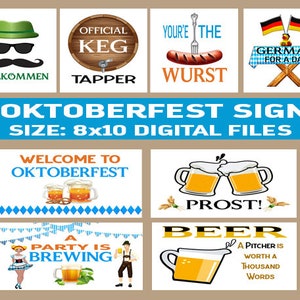 Oktoberfest Decorations, Oktoberfest Signs, Oktoberfest Prints, Oktoberfest Ideas, German Party Signs, Beer Signs,  Oktoberfest Decor