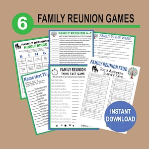 Family Reunion Games, Family Trivia Games, Family Reunion Feud, Fun Family Games Picnic, TV Family Game, Instant Download