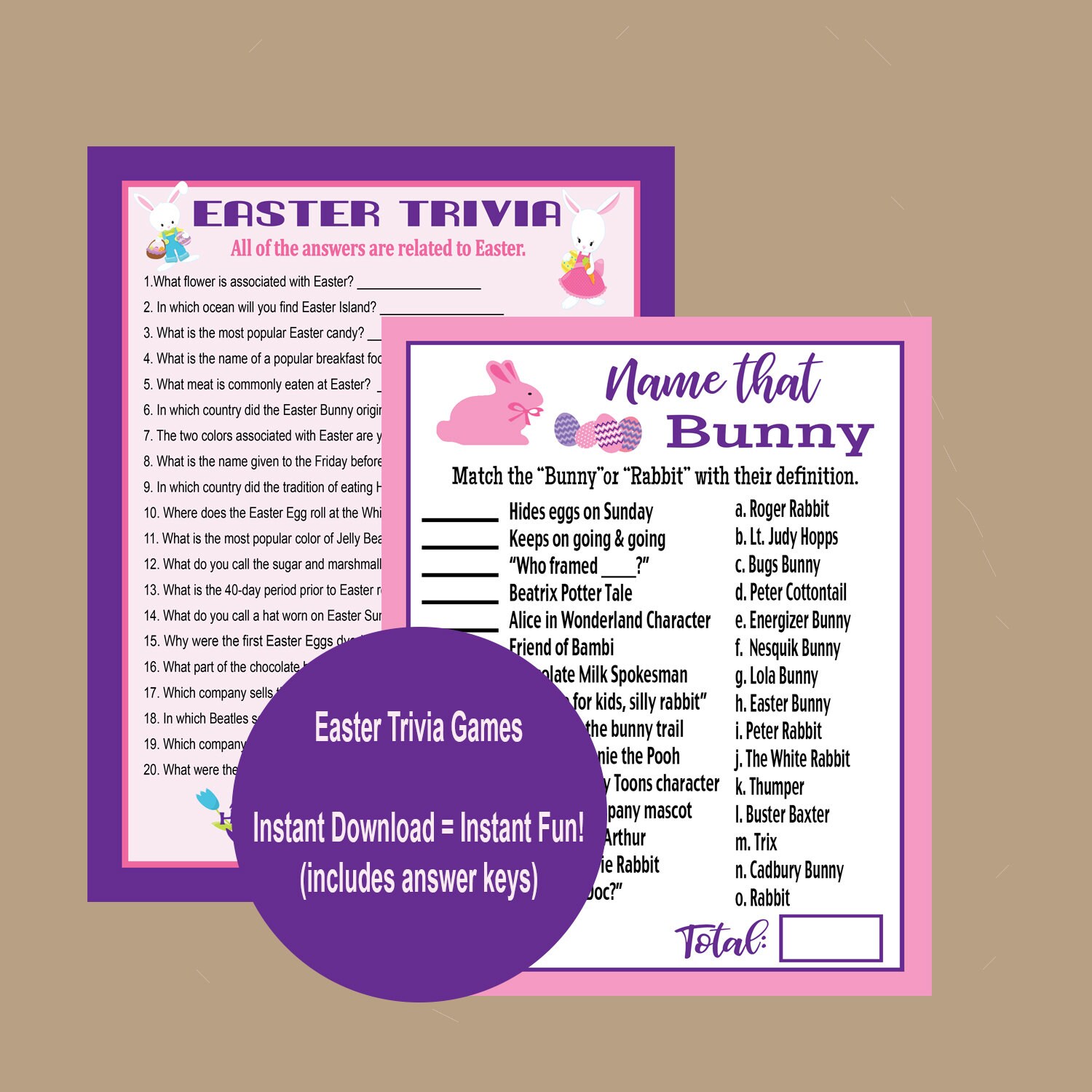 Easter Trivia Games Easter Family Games Icebreaker Games Etsy Canada