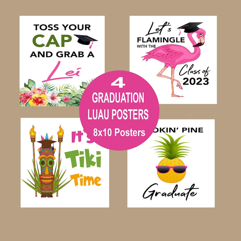 Graduation Decorations Graduation Luau Party Graduation Luau Etsy