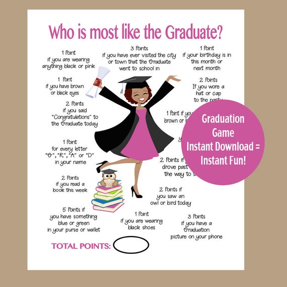 Graduation Party Game Printable, African American Graduation 2023, Graduation Party Games, Black College Graduation Game, Instant Download - Etsy Graduation Party Game Printable, African American Graduation 2023, Graduation Party Games, Black College Graduation Game, Instant Download - Etsy