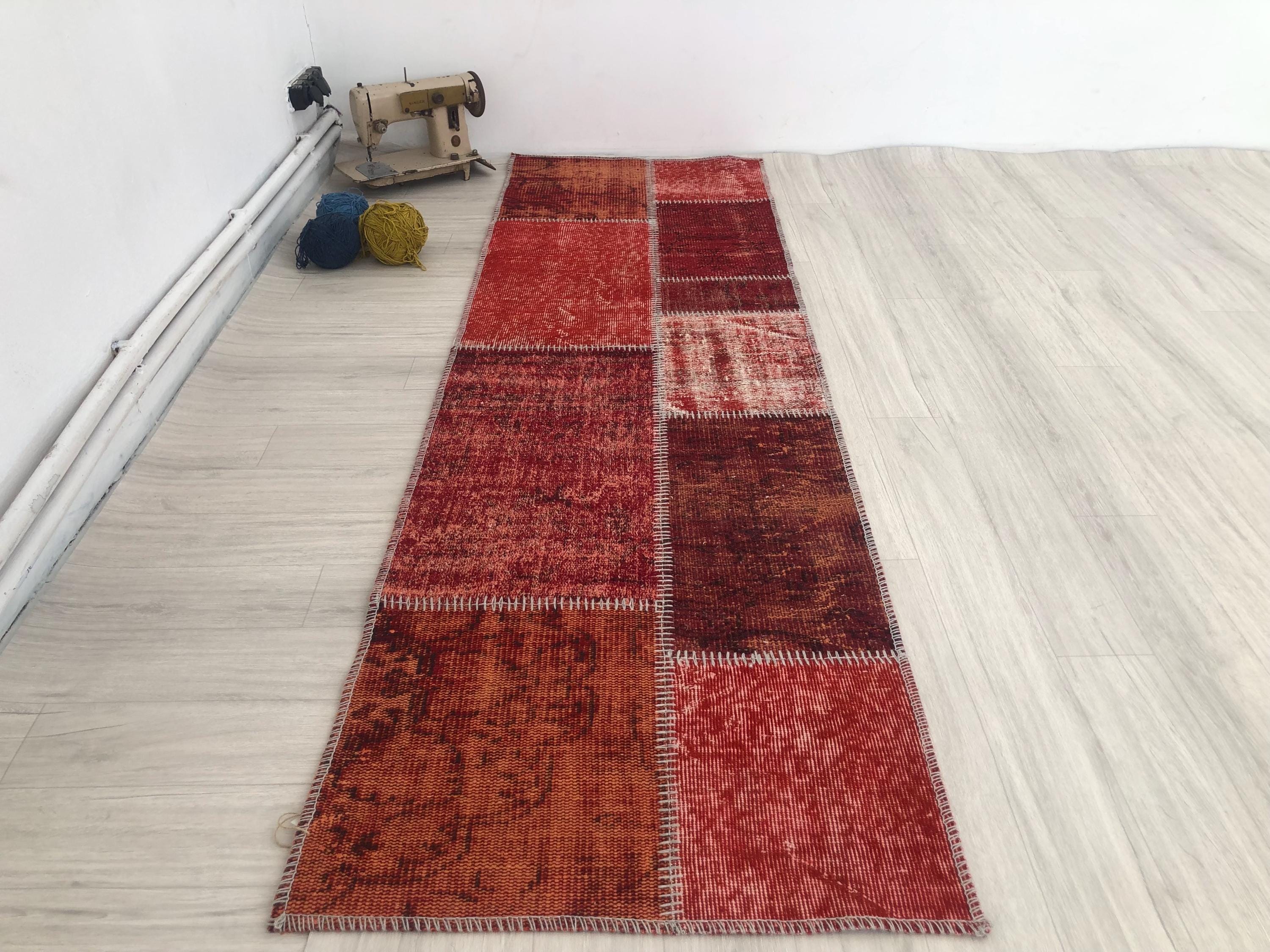 Patchwork Kilim Runner Rug: Vintage Turkish Rug (2x7 Ft) - Etsy