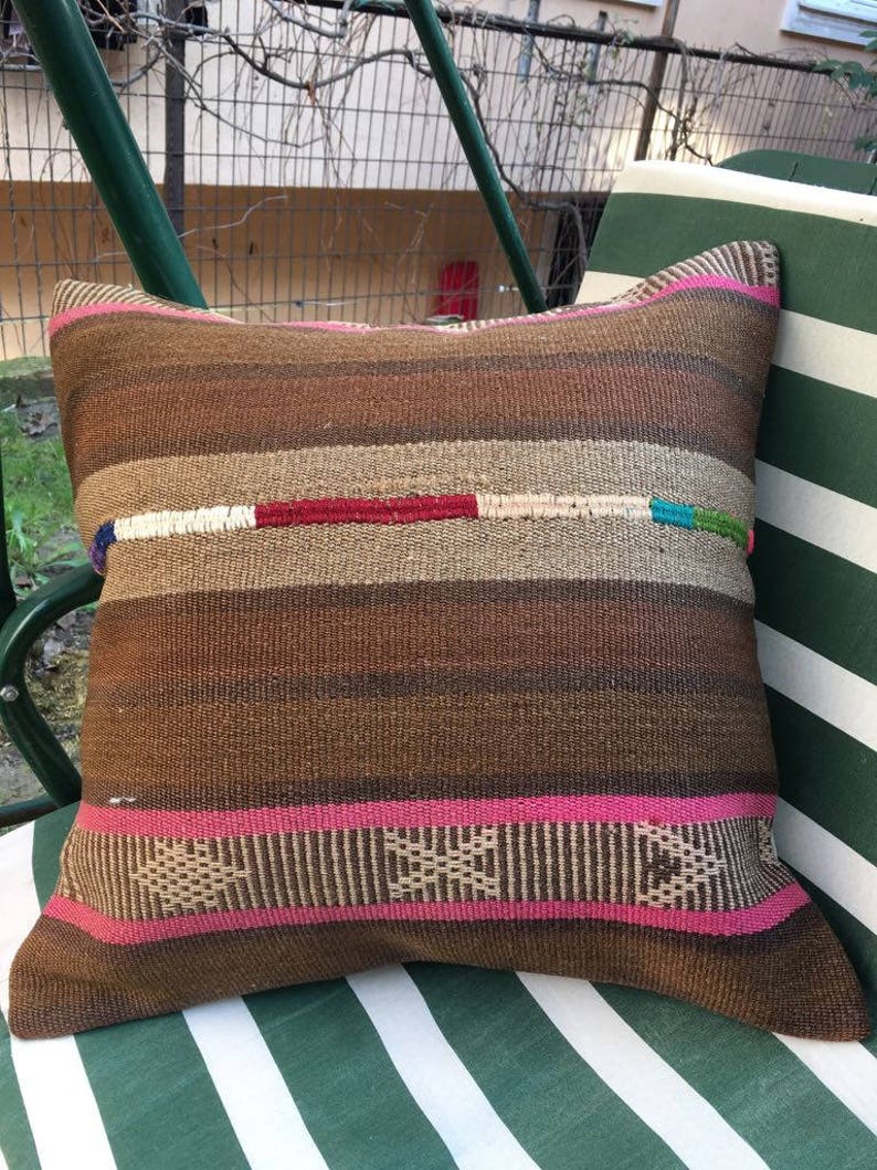 20x20 Inches ,pillow Cover Rug , Hand Made Pillow Rug , Vintage Home