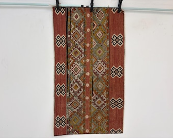 Vintage Turkish Kilim Rug: Handwoven Wool Area Rug, 2.4x4.4 ft