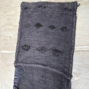 Vintage Turkish Hemp Kilim Runner Rug (4'5x1'7 Feet)