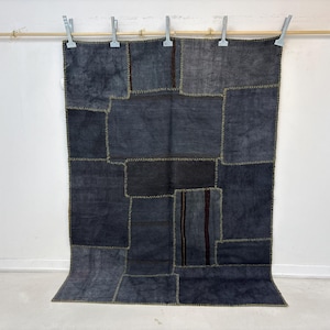 Hemp Jute Kilim Rug: 5x7 Vintage Turkish Area Rug