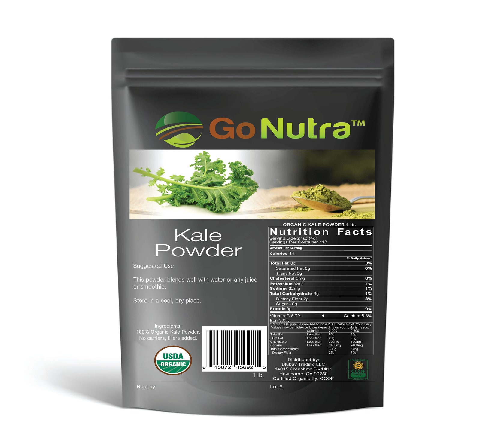 Kale Powder Organic 100 Pure 1 lb Go Nutra Etsy