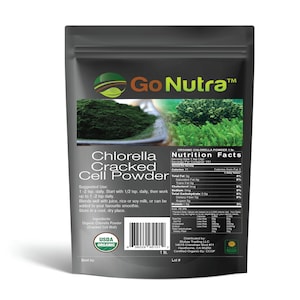 Organic Chlorella Cracked Cell Wall | Bulk Chlorella Algae Superfood | Chlorella Vulgaris Superfood Chlorella Supplement 1lb