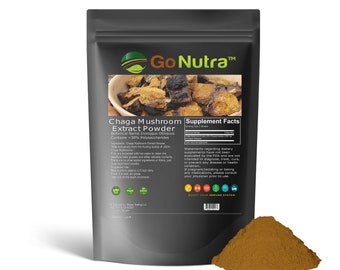 Chaga Mushroom Powder | Non-GMO 4oz Pure Extract | Go Nutra