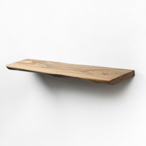 Floating Wall Shelf – Modern Wooden Shelf for Home Decor, Rustic & Walnut Shelves, Minimalist Storage for Living Room, Office, and Kitchen