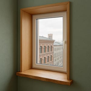 Wooden Window Reveals – Solid Oak or Ash Custom Window Jambs, Contemporary Minimalist Interior Design, Natural Wooden Trim