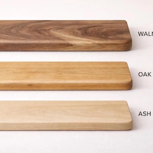 Modern Walnut Floating Shelf With Rounded Edges for Wall Book Storage ...