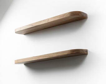 Wooden Wall Shelf with Rounded Edges – Modern and Cozy Floating Shelf for Decor and Storage in Your Home or Office
