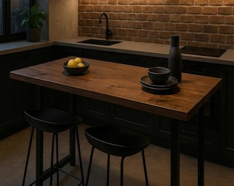 Custom Wooden Tabletop – Walnut, Oak, Ash | Elegant Solid Wood Desk or Dining Top