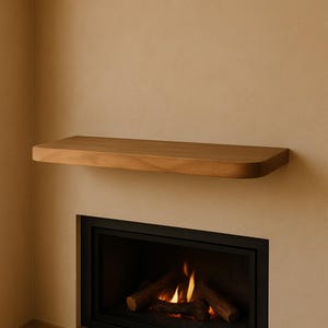 Mantel shelf – wooden floating shelf with rounded edges, perfect wall decor for your home and a stylish storage solution