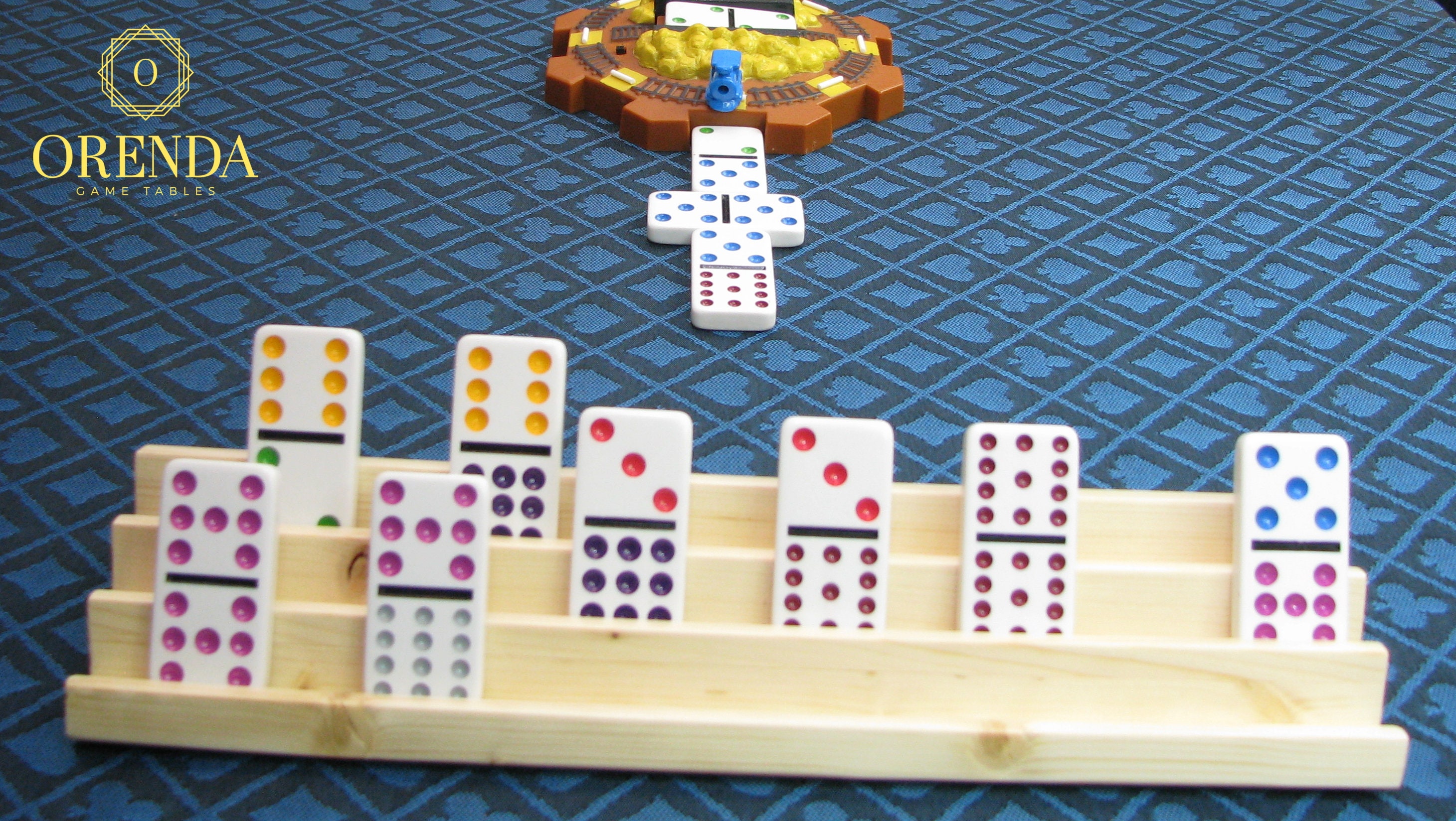 Pine // 3 Tier Tile Holders // Rummikub // Mexican Train Game Etsy