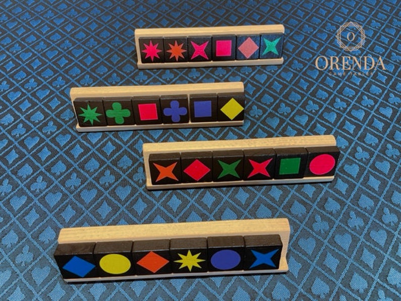 Pack of Four Pine Holders// Wood // Tile Holders // Qwirkle // Qwirkle