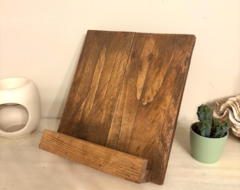 Handmade Reclaimed Wood Cookbook Stand | Rustic Farmhouse Decor