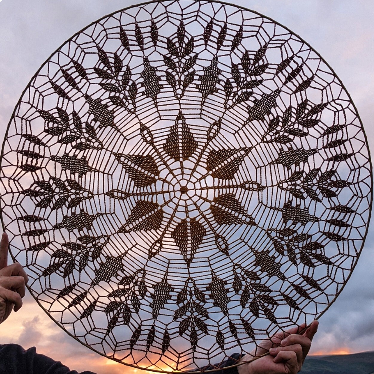 CROCHET PATTERN Falling Leaves Mandala 70 Cm Etsy