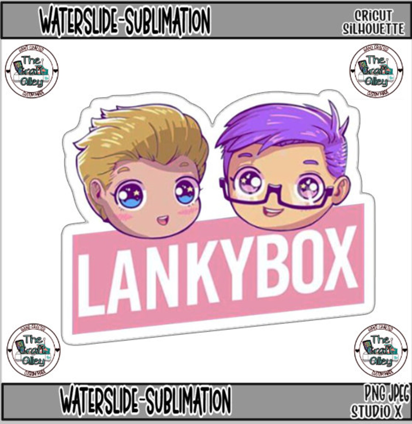 Adamjustin PNG File Lankybox PNG Printable Files for Cricut Etsy