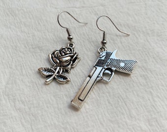 cute icon studs Music lovers music jewelry Garage band charms Musician jewelry Picture jewelry Vinyl record earrings