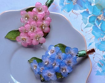 Shrink Plastic Pink Cherry Blossom Sakura Flowers With Crystal