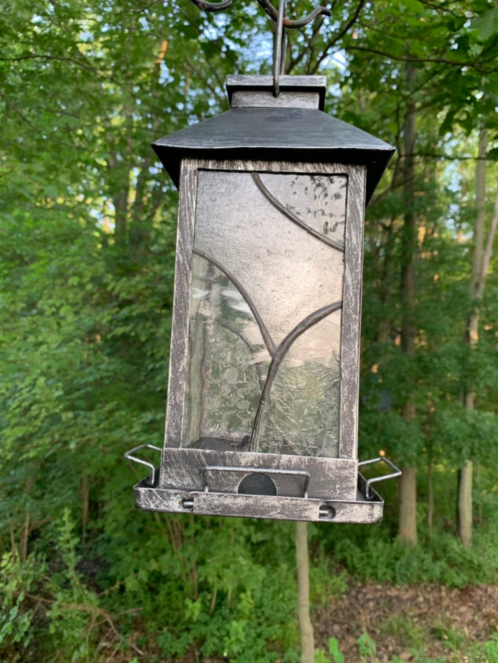 Stained glass bird feeder Etsy