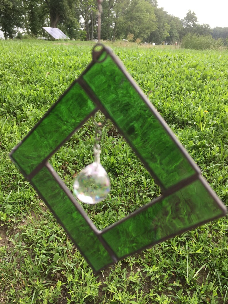 Large Stained Glass Prism Suncatcher. Etsy