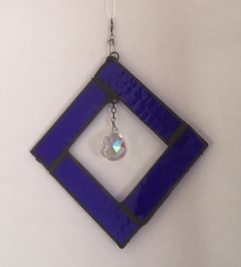 Small Stained Glass Prism Suncatcher Etsy