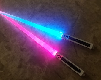 Chop Sticks Light Saber Color Change Chop Stick Light up 9 Colors in One Light sabers Choose Light Side or Dark Side Star Wars Gift Bossaber
