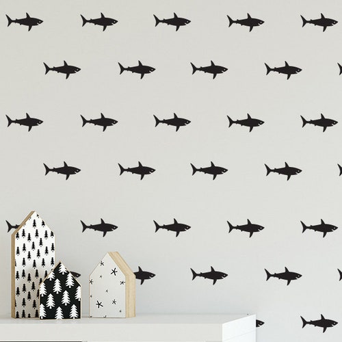 SHARK Wall Decal Shark Decal Boys Room Decal Custom Name Etsy